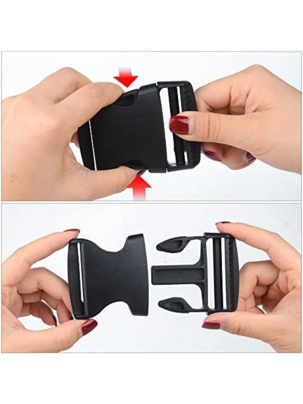 15 Pack Adjustable Plastic Quick Release Buckles for Pet Collars & Straps - 2